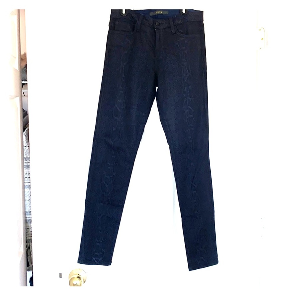 Joe’s Jeans Coated Snake Print Skinny Jeans  Sz 25